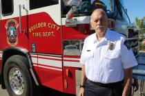 Ron Eland/Boulder City Review Ken Morgan started as the new chief of the Boulder City Fire Depa ...
