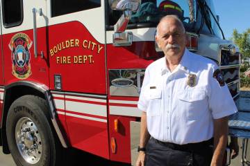 Ron Eland/Boulder City Review Ken Morgan started as the new chief of the Boulder City Fire Depa ...
