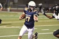 Robert Vendettoli/Boulder City Review Moving the chains, running back Nathaniel Lewis rushes up ...