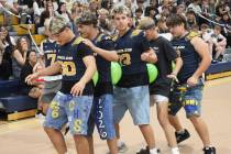 Ron Eland/Boulder City Review Boys from the BCHS senior class of 2026 participate in one of a h ...