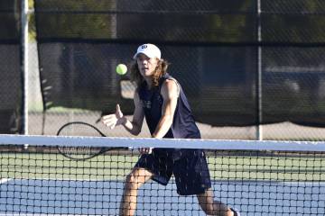 Robert Vendettoli/Boulder City Review Shane Barrows returns the ball against Virgin Valley in a ...
