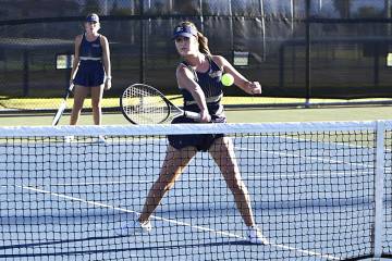 Robert Vendettoli/Boulder City Review Mariah Torgesen puts the ball in play against Virgin Vall ...