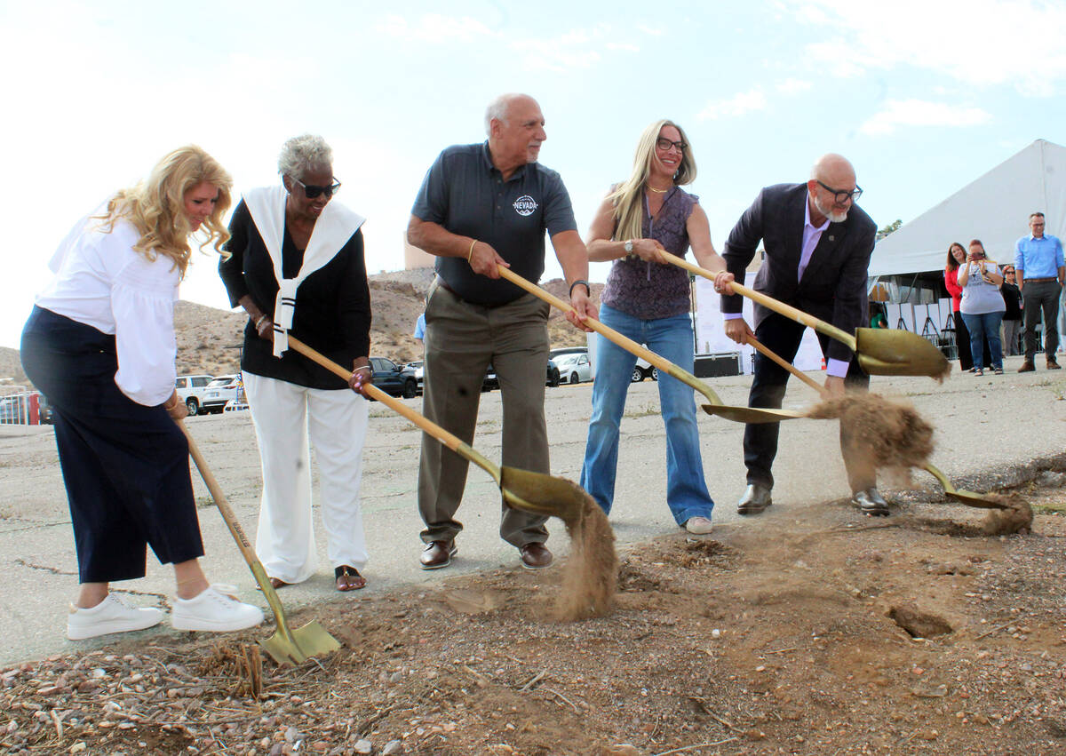 Ron Eland/Boulder City Review During last Thursday's groundbreaking, the first group to br ...