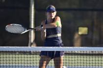 Robert Vendettoli/Boulder City Review Kendall Shamo puts the ball in play against Virgin Valle ...