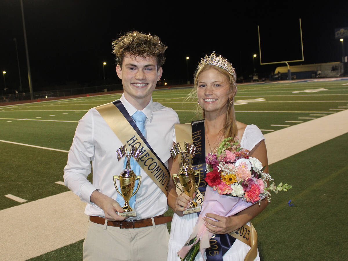 Ron Eland/Boulder City Review During halftime of Friday's homecoming game, Boulder City High Sc ...
