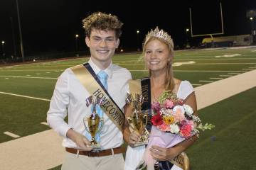 Ron Eland/Boulder City Review During halftime of Friday's homecoming game, Boulder City High Sc ...