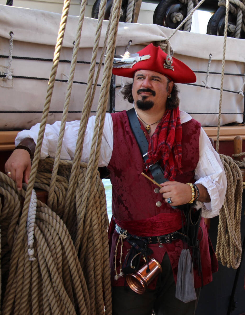 Joey Madia as pirate Samuel Bellamy.