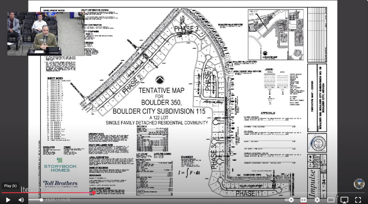 (Screenshot) Deputy City Manager Michael Mays presents the now-approved map for the Liberty Rid ...