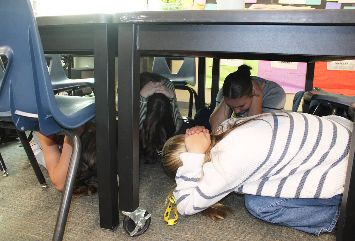 Photos by Ron Eland/Boulder City Review Students in Laura Hobbs’ freshmen English class ...