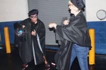 Ron Eland/Boulder City Review Martha King Elementary Principal Jason Schrock nearly had his gog ...