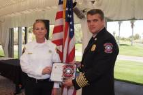 Photo courtesy of Dan Fox Kelly Fox receives volunteer of the year award from former Boulder Ci ...