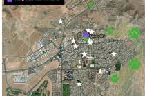 Courtesy image An overhead map provided by city staff showing areas recommended for off-leash d ...