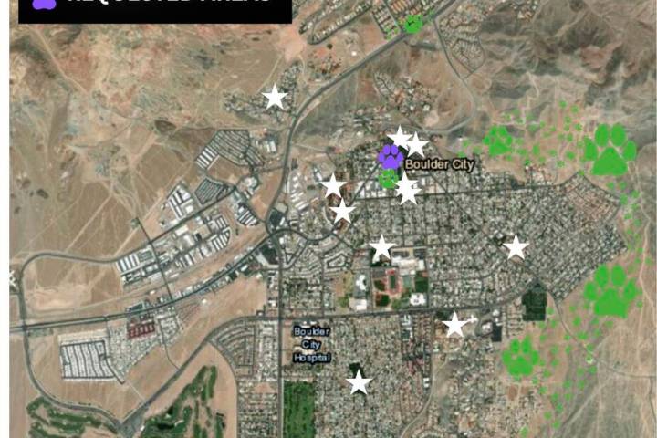 Courtesy image An overhead map provided by city staff showing areas recommended for off-leash d ...