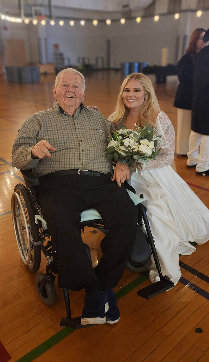 Courtesy photo Roy Poindexter, with the help of Boulder City Hospital staff and family, was abl ...