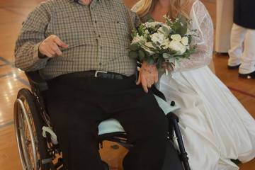 Courtesy photo Roy Poindexter, with the help of Boulder City Hospital staff and family, was abl ...