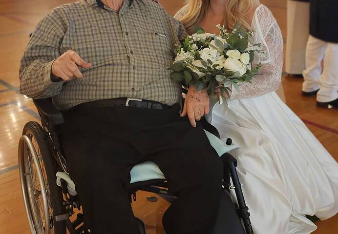 Courtesy photo Roy Poindexter, with the help of Boulder City Hospital staff and family, was abl ...