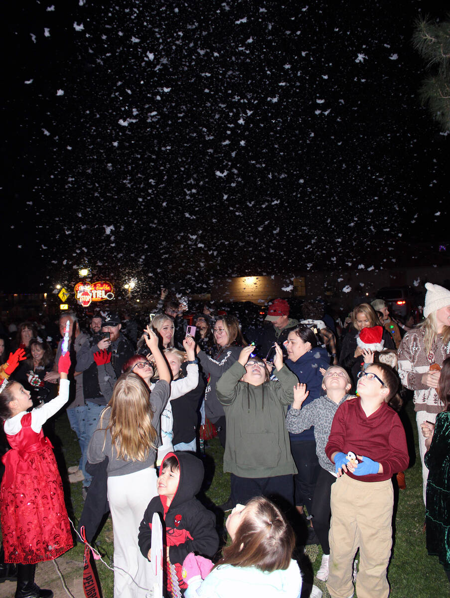 Santa brought with him some snow from the North Pole, to the delight of many in attendance at t ...