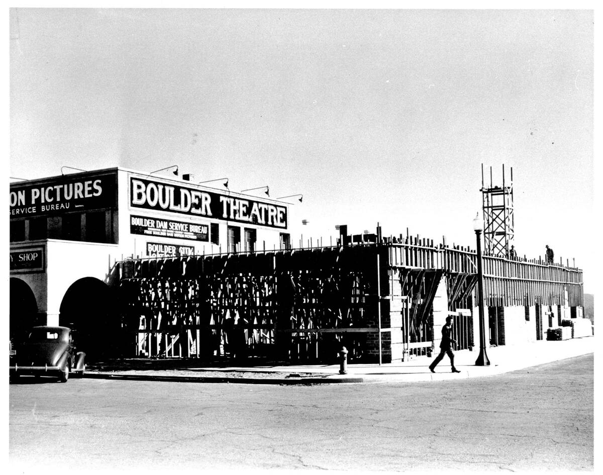 Photo courtesy Boulder City/Hoover Dam Museum A new building was being constructed on Arizona S ...