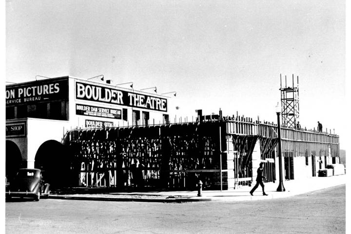 Photo courtesy Boulder City/Hoover Dam Museum A new building was being constructed on Arizona S ...