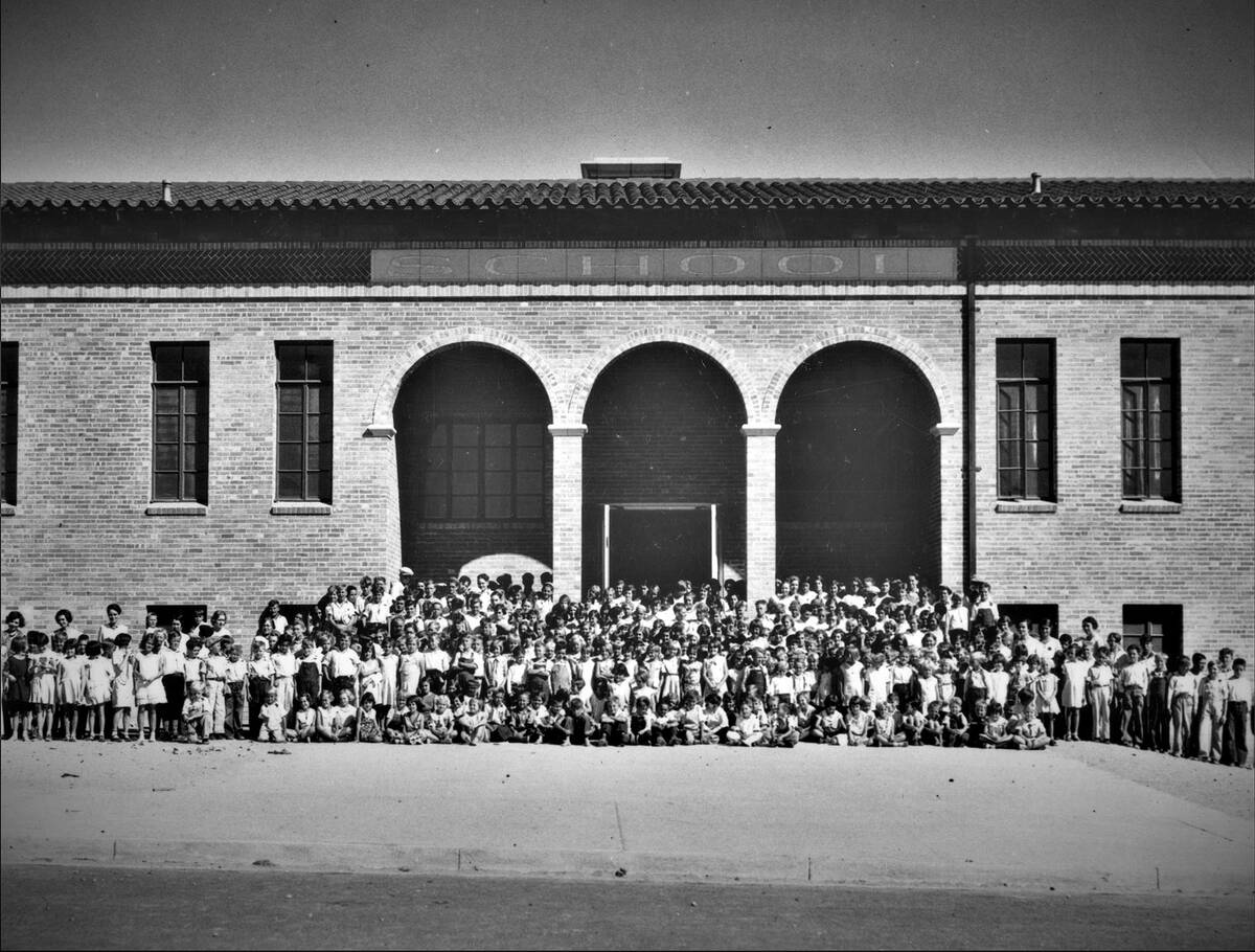 Photo courtesy Boulder City/Hoover Dam Museum Four hundred children, of an enrollment of an ear ...