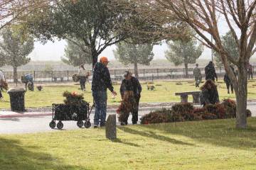 Photos by Ron Eland/Boulder City Review Despite cold temperatures and light rains, dozens of vo ...