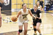 obert Vendettoli/Boulder City Review Eagles star forward Makenzie Martorano drives to the Basic ...