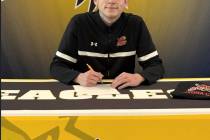 Photo courtesy BCHS Preston Van Beveren signs his letter of intent to play volleyball at Arizon ...