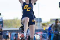 Photo courtesy Cathrin Goode Boulder City track star Leona Merrill places first in the long ju ...