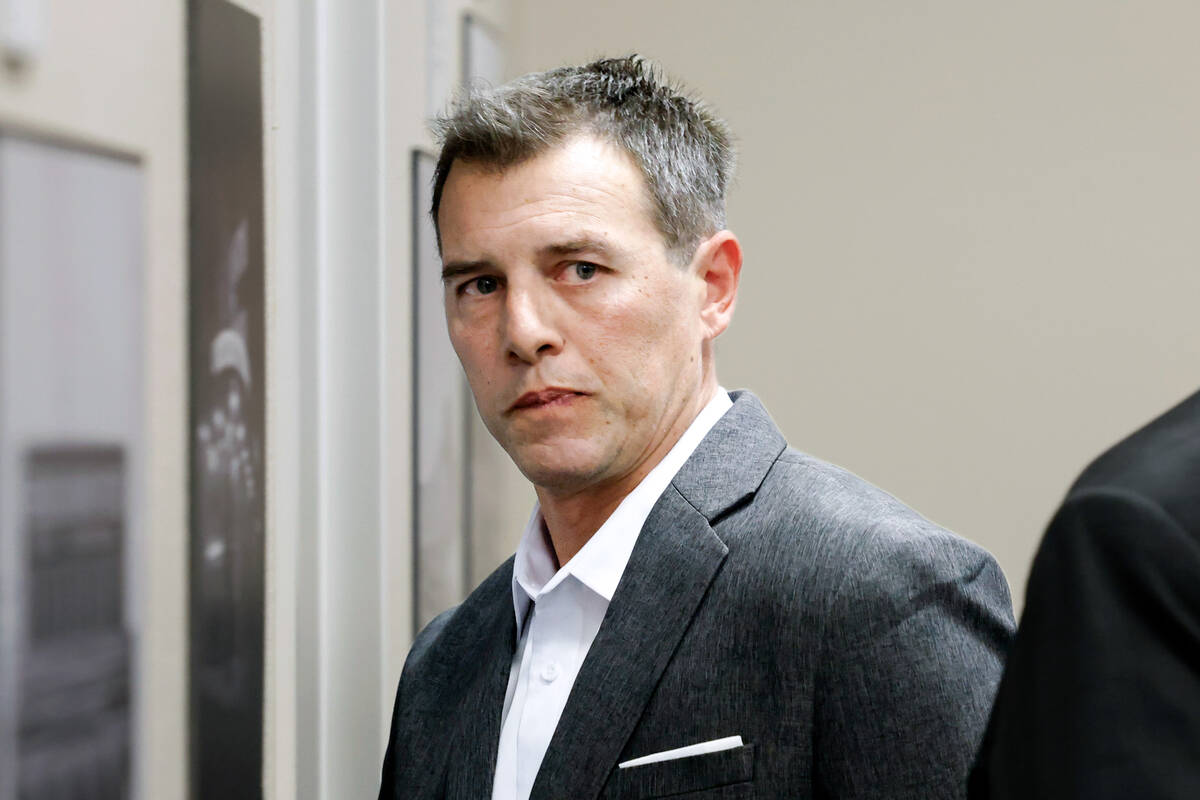 Frank Mariani, a former Boulder City High School football coach accused of lewdness, leaves a c ...