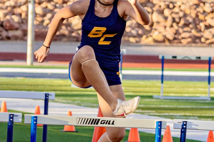 Photo courtesy Cathrin Goode  Boulder City's Kyra Stevens placed first in the 100-me ...
