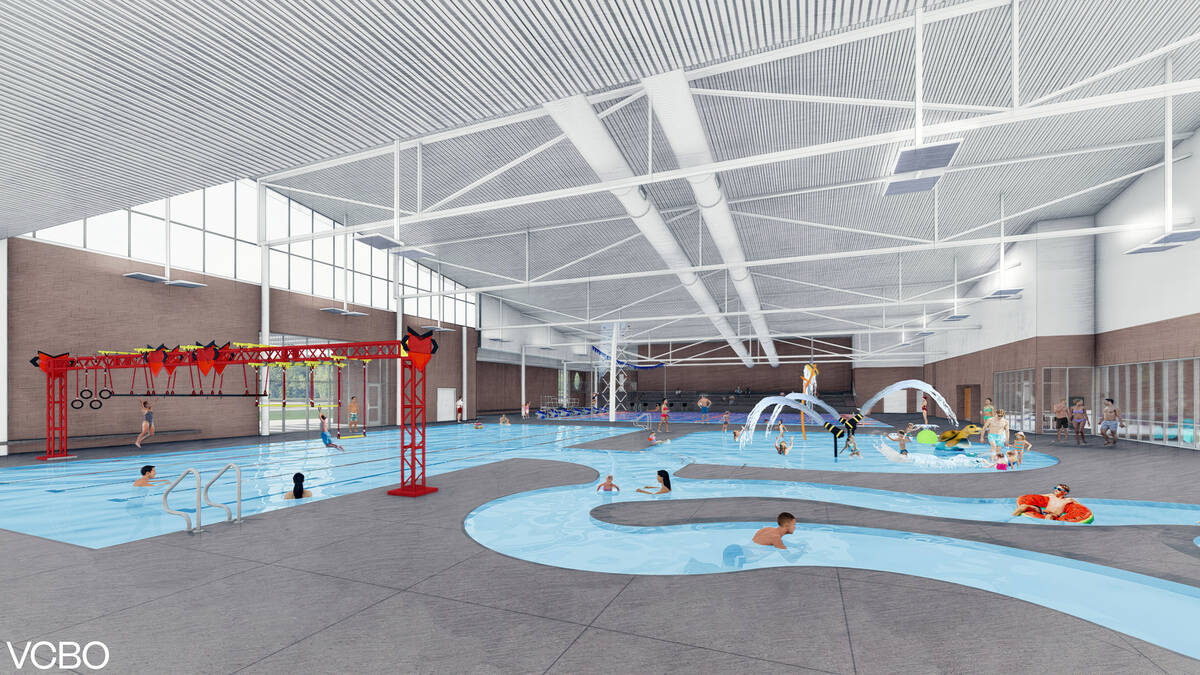 Image courtesy VCBO This artist rendering shows the proposed interior of the pool complex, that ...