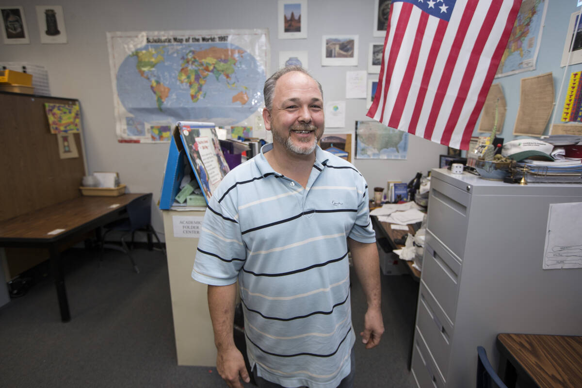 Douglas Trinkle, autism teacher at Variety School, poses for a portrait in his classroom at Var ...