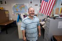 Douglas Trinkle, autism teacher at Variety School, poses for a portrait in his classroom at Var ...