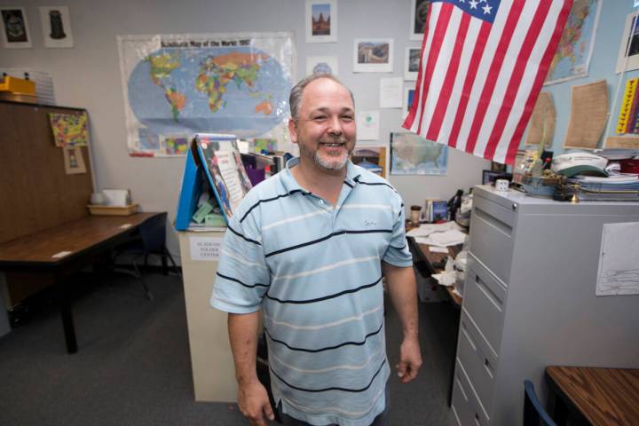 Douglas Trinkle, autism teacher at Variety School, poses for a portrait in his classroom at Var ...