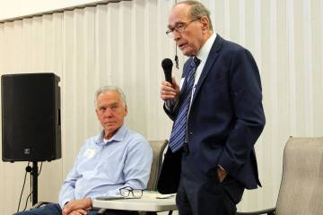 Ron Eland/Boulder City Review Richard Bryan, a former Nevada senator and governor, spoke before ...