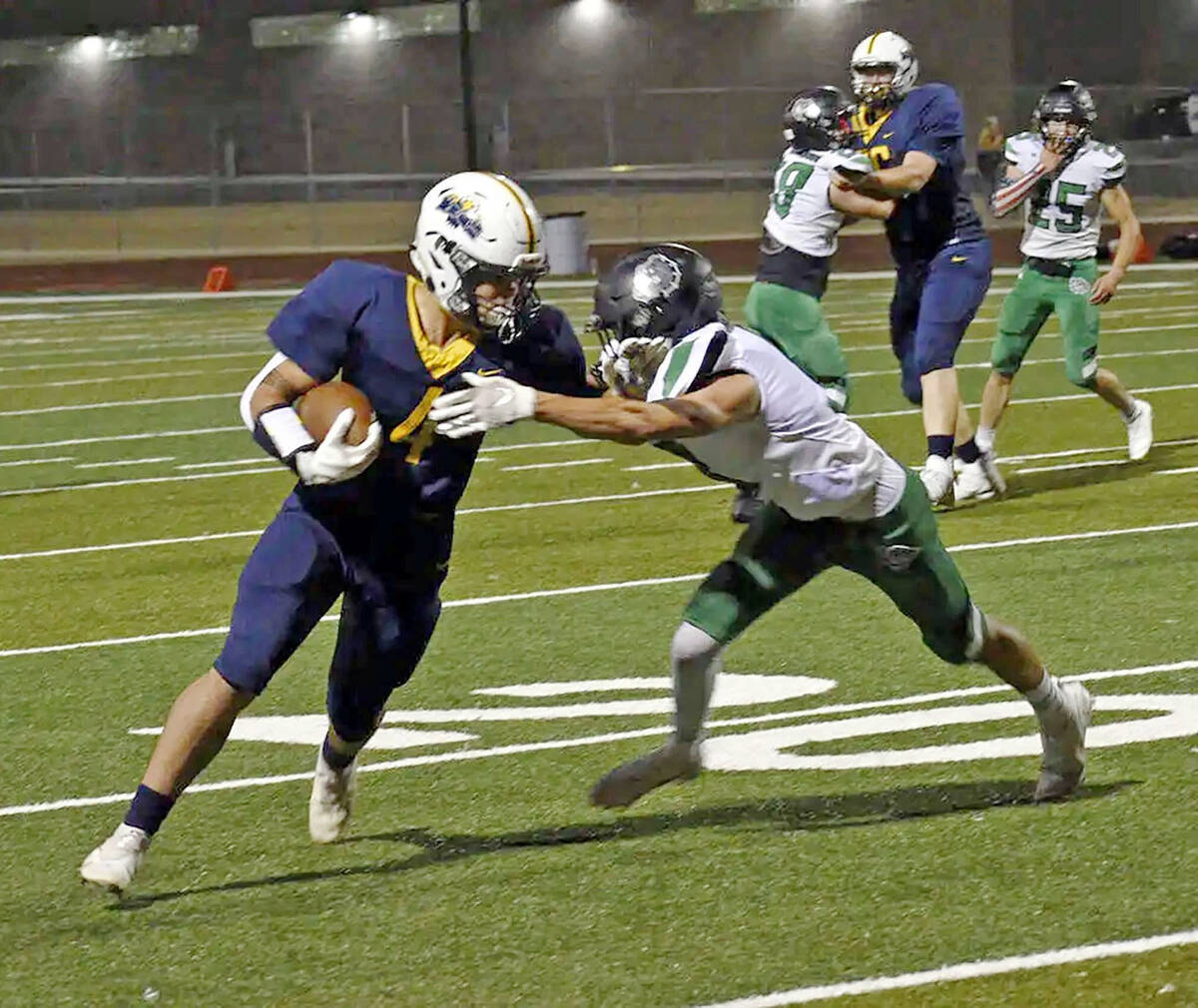 Boulder City Review file photo Torryn Pinkard is seen here playing for BCHS his junior year.
