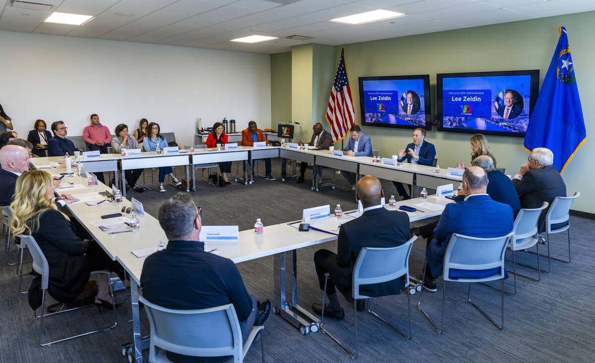 U.S. Environmental Protection Agency Administrator Lee Zeldin hosts a roundtable with business ...