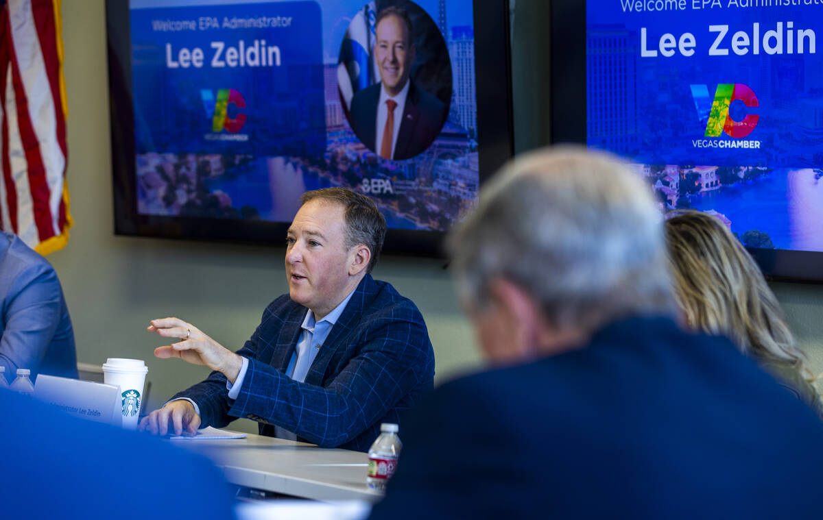 U.S. Environmental Protection Agency Administrator Lee Zeldin hosts a roundtable with business ...