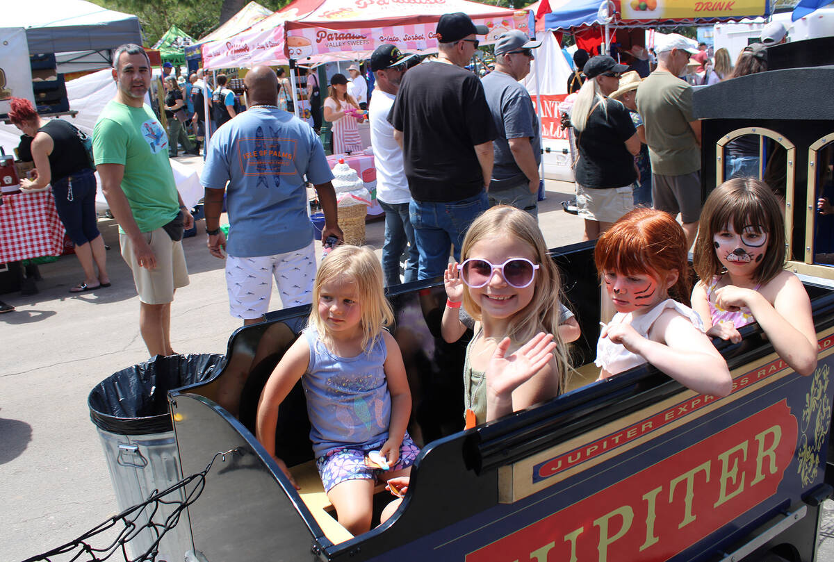Spring Jamboree again featured plenty of activities for the kids, including the popular train ride.