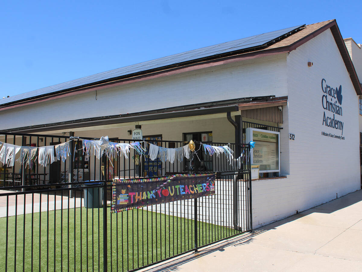 Ron Eland/Boulder City Review Grace Christian Academy is set to close May 22. The school has be ...