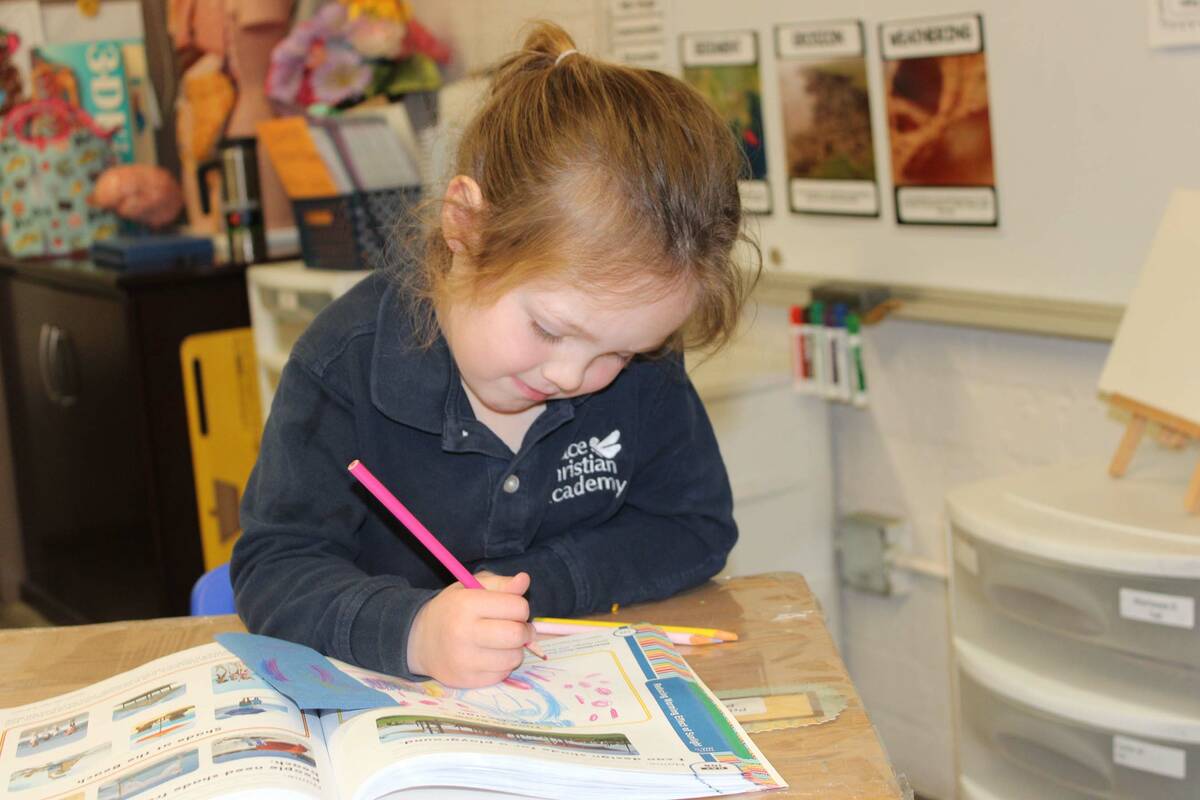 Ron Eland/Boulder City Review file Adaley Bishop focuses on her classwork last year when Grace ...
