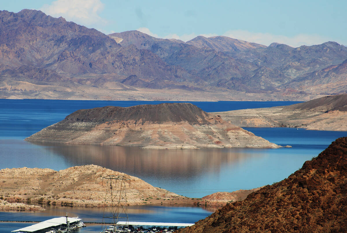 Ron Eland/Boulder City Review Water levels at Lake Mead, seen here in February, continue to drop.