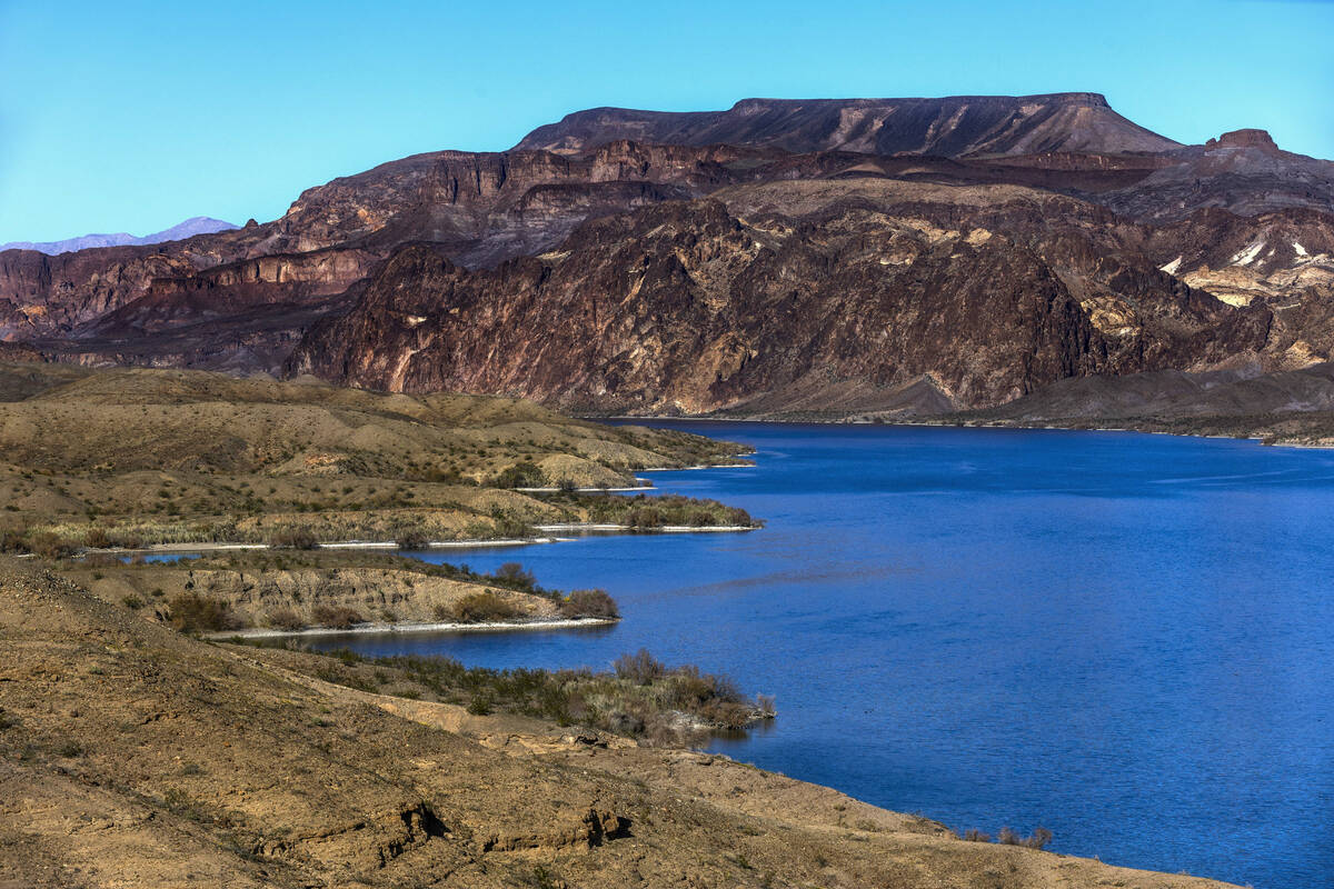 The Colorado River flows along at Eldorado Canyon on Feb. 5, 2026, near Nelson's Landing. (L.E. ...