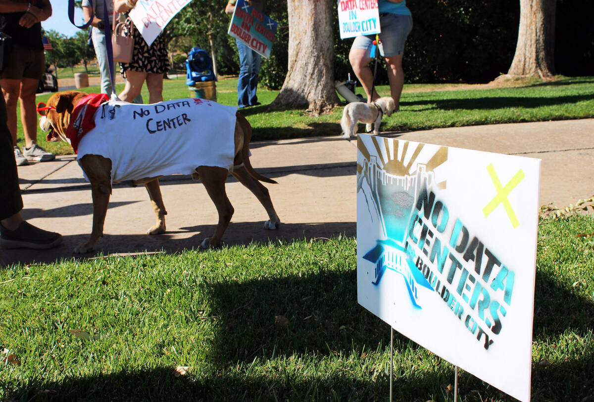 Ron Eland/Boulder City Review It wasn’t just two-legged protesters who came out Wednesday pri ...