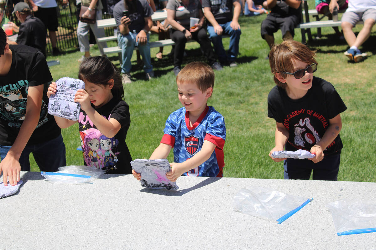 Always popular is the frozen T-shirt contest in which kids have to unfold a frozen shirt and th ...