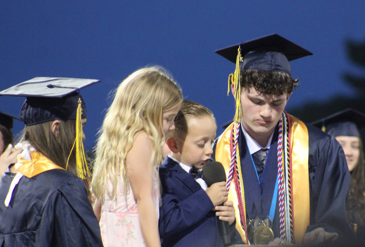 Murphy Shea and Charlie Gaviak, from the BCHS class of 2038, shared some words of wisdom and ad ...