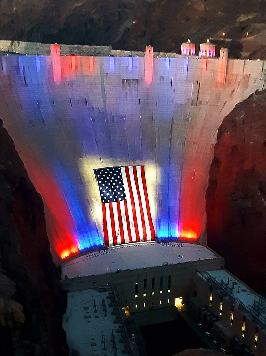 Ron Eland/Boulder City Review Guests and dignitaries were invited to Hoover Dam Monday night to ...