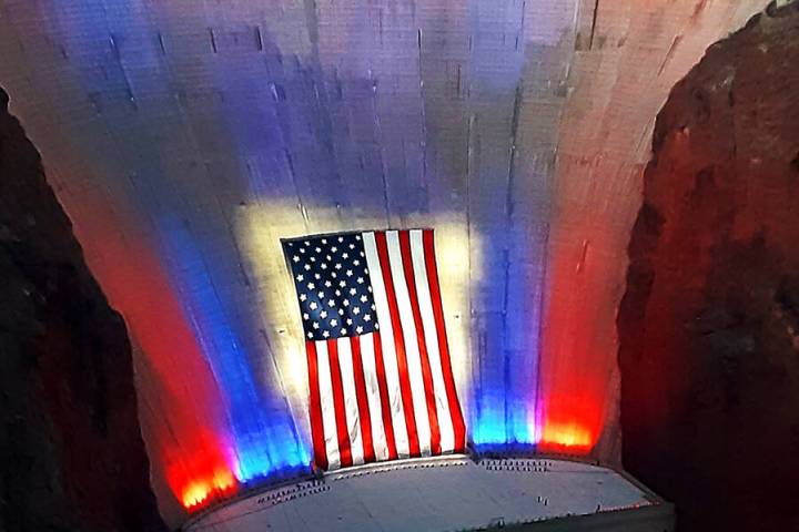 Ron Eland/Boulder City Review Guests and dignitaries were invited to Hoover Dam Monday night to ...