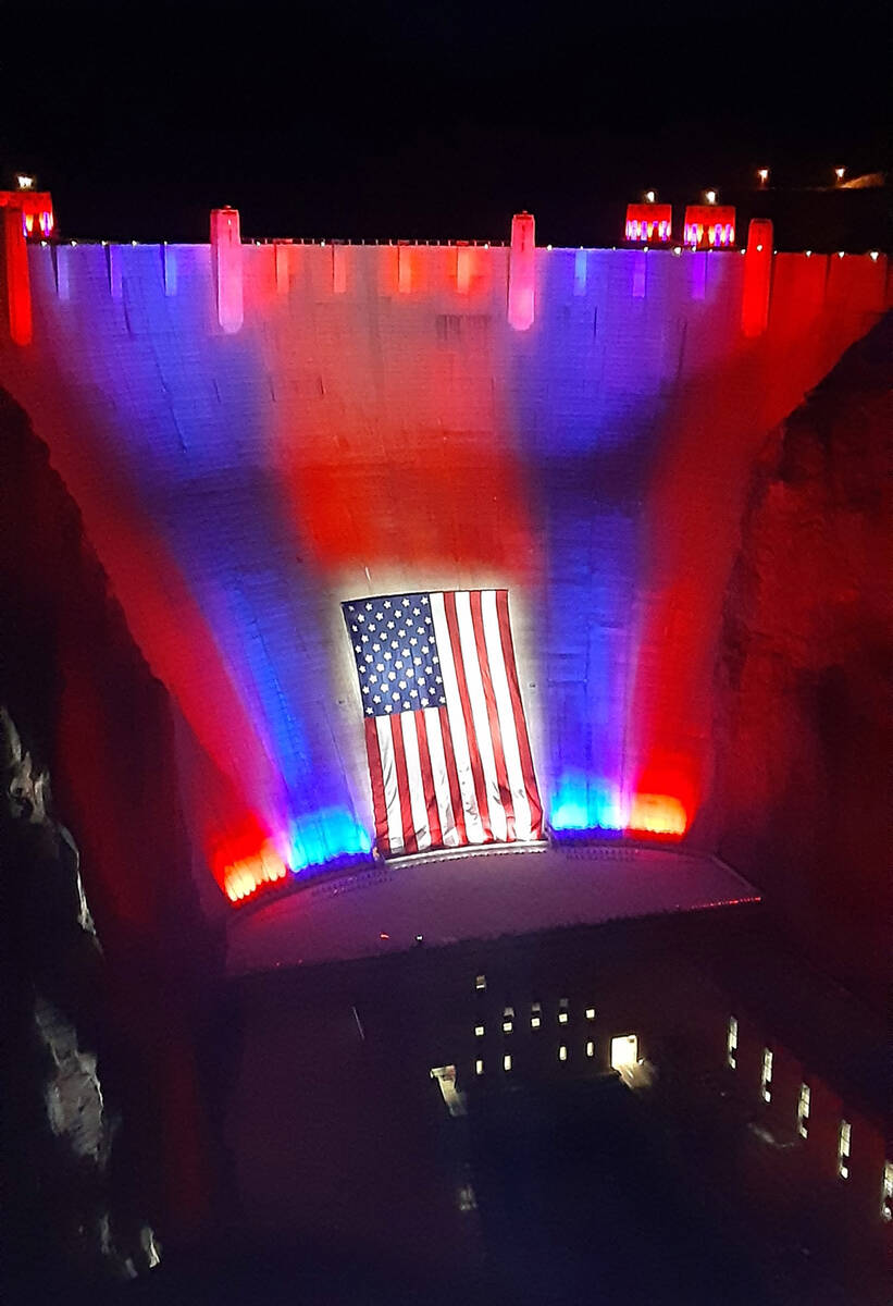Ron Eland/Boulder City Review Guests and dignitaries were invited to Hoover Dam Monday night to ...