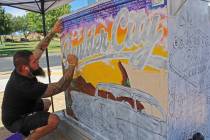 Ron Eland/Boulder City Review Despite triple-digit temperatures last week, Boulder City artist ...